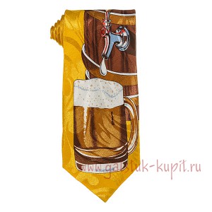 Мужской шелковистый галстук Gold City G22ZHO-34-1019 с рисунком, купить в интернет-магазине с доставкой по России