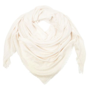 Шейный платок-шаль цвета слоновой кости однотонный с рисунком пейсли Rossini SH1659-10, купить в интернет-магазине с доставкой по России