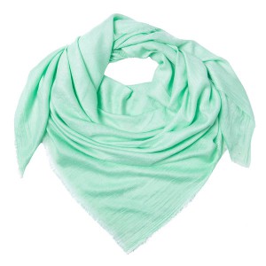 Шейный платок-шаль светло-зеленый однотонный с рисунком пейсли Rossini SH1659-18, купить в интернет-магазине с доставкой по России