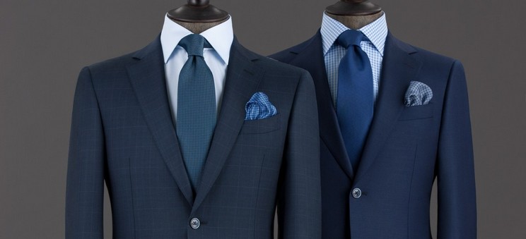 галстук под синий пиджак