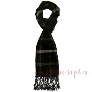 Полосатый черный шарф из вискозы Livanso SCH-5-813, купить в интернет-магазине с доставкой по России