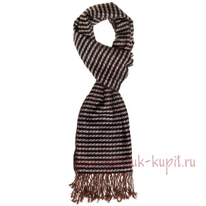 Широкий коричневый шарф с узором G-Faricetti SBR-5-824, купить в интернет-магазине с доставкой по России