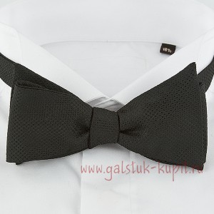 Черный шелковистый галстук бабочка с узором G-Faricetti CH-65-890, купить в интернет-магазине с доставкой по России