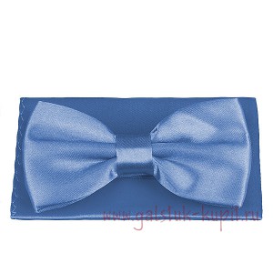 Голубой галстук бабочка с платком для мужчин G-Faricetti BSK-3-1081, купить в интернет-магазине с доставкой по России