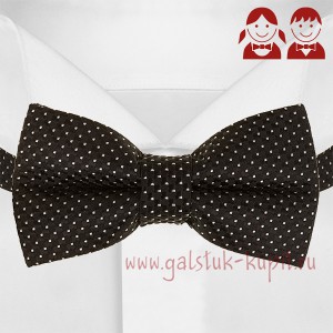 Черный детский галстук-бабочка G-Faricetti BCH-5-1380 в горошек, купить в интернет-магазине с доставкой по России