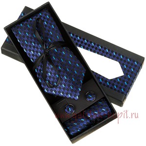 Подарочный галстук с запонками и платком для мужчин G-Faricetti N22SI-74-1456, купить в интернет-магазине с доставкой по России