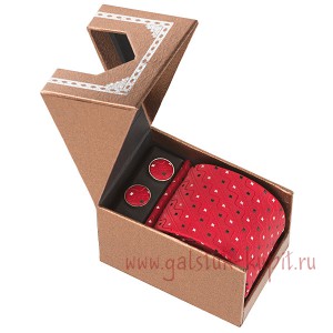 Галстук, запонки и платок в подарок G-Faricetti N11KR-75-1474 для мужчин, купить в интернет-магазине с доставкой по России
