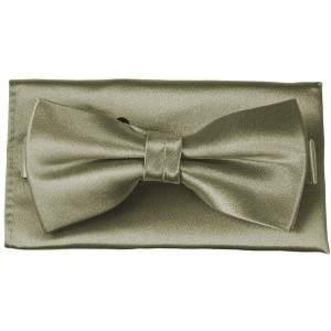 Светло-зеленого цвета галстук-бабочка с платком G-Faricetti BSZ-3-016, купить в интернет-магазине с доставкой по России