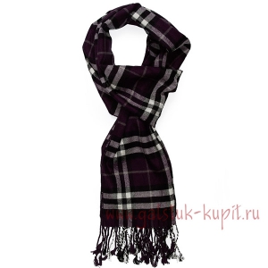 Фиолетовый клетчатый шарф Livanso SFI-5-533, купить в интернет-магазине с доставкой по России