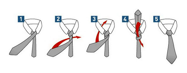 Классический способ завязывать галстук
