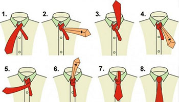 Схемы завязывания галстуков