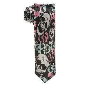 Узкий мужской галстук Черепа G-Faricetti G11CH-35-1017, купить в интернет-магазине с доставкой по России