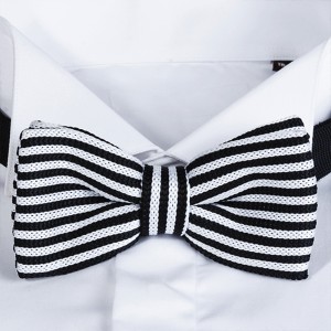 Вязаный полосатый галстук-бабочка для мужчины Roberto Cassini BCH-67-1274, купить в интернет-магазине с доставкой по России