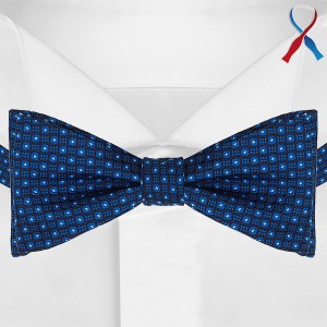 Синий галстук бабочка G-Faricetti BSI-65-1400 с рисунком, купить в интернет-магазине с доставкой по России