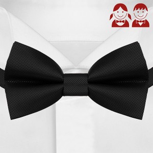 Детский черный галстук-бабочка G-Faricetti BCH-5-1645 с узором в рубчик, купить в интернет-магазине с доставкой по России